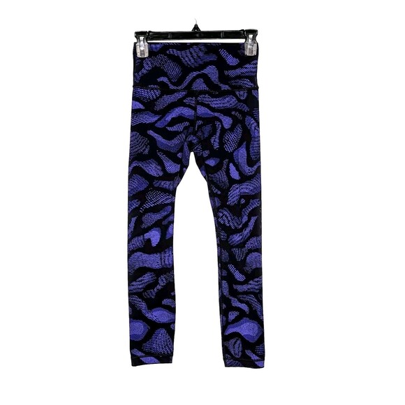 Lululemon Wunder Under III Womens 4 Pant Warp Super Purple Print Leggings - Picture 1 of 6